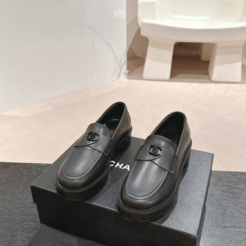 Ch*el leather shoes